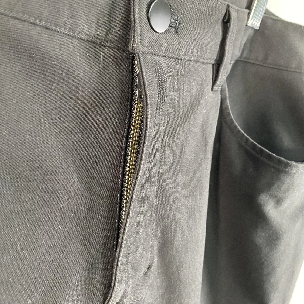 Lululemon Pants Mens 38 Black Slim Fit Athletic Stretch Zip Pocket Taper Commute